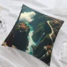 Copri-cuscino in peluche con motivo cascata e foresta - Okomall