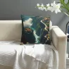 Housse de coussin en peluche avec motif cascade et forêt - Okomall