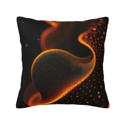 Funda de cojín de felpa con textura fluida abstracta - Okomall