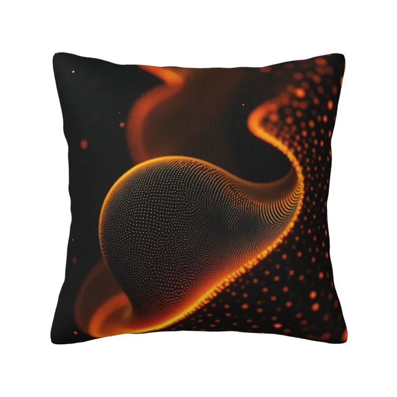 Coussin décoratif à motif abstrait de texture liquide - Okomall