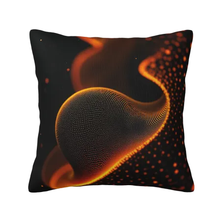 Coussin décoratif à motif abstrait de texture liquide - Okomall