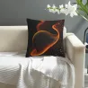 Coussin décoratif à motif abstrait de texture liquide - Okomall