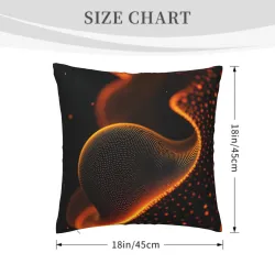 Coussin décoratif à motif abstrait de texture liquide - Okomall