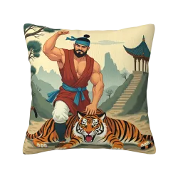 Samurai Kissenbezug - 45x45 cm (18x18 Zoll) | Omar