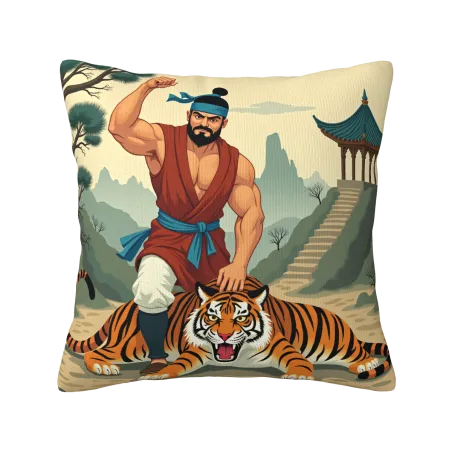 Housse de coussin Samouraï - 45x45 cm (18x18 pouces) | Okomall