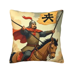 戦士シリーズの豪華なぬいぐるみクッションカバー - 威厳のある将軍 | Okomall