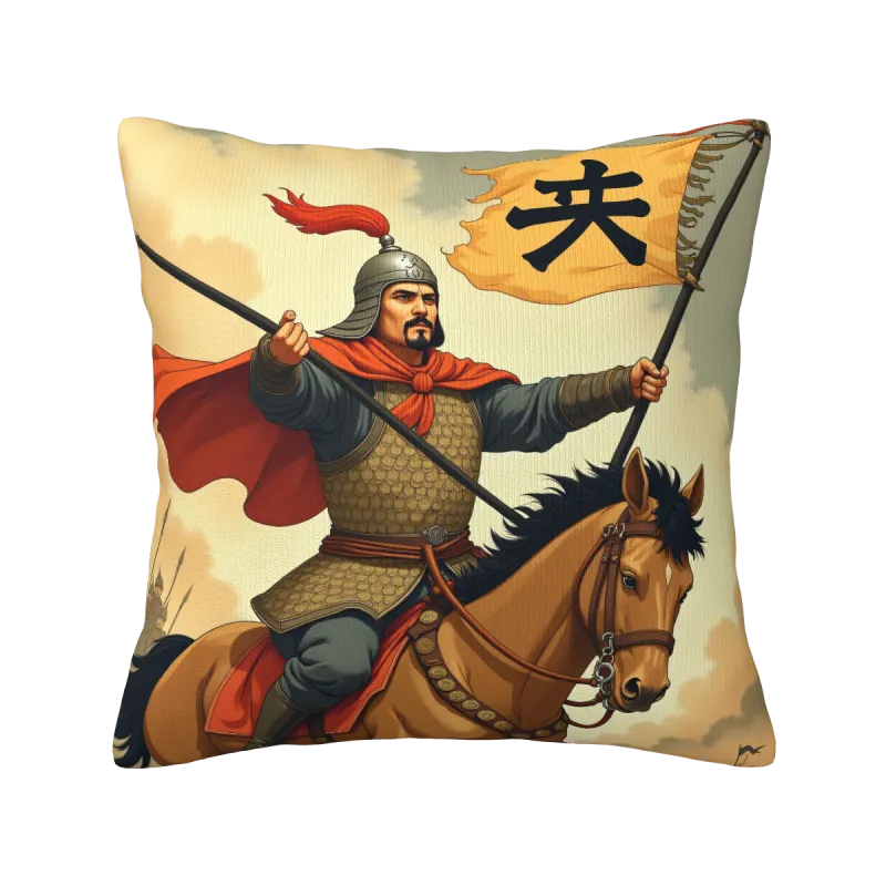 戦士シリーズの豪華なぬいぐるみクッションカバー - 威厳のある将軍 | Okomall