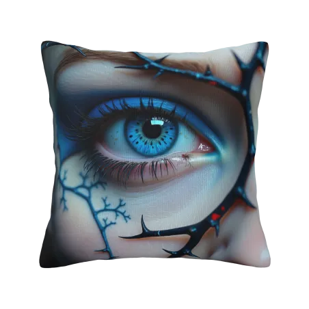 Plüschkissenbezug mit surrealistischen Augen - Okomall