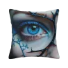 Housse de coussin en peluche surréaliste avec des yeux - Okomall