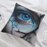Housse de coussin en peluche surréaliste avec des yeux - Okomall