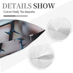Funda de cojín de peluche surrealista con ojos - Okomall