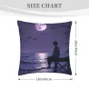 Federa Cuscino in Peluche Notte Stellata e Vista Mare - Okomall