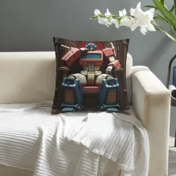 Housse de coussin en peluche style steampunk vintage - Okomall