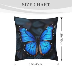 Housse de coussin en peluche à motif double face - 18x18 pouces | OKOMALL