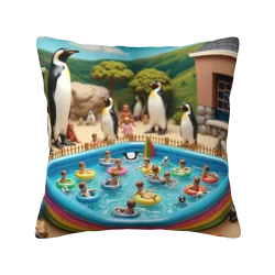 Funda de cojín de peluche para fiesta de verano en la piscina - Okomall