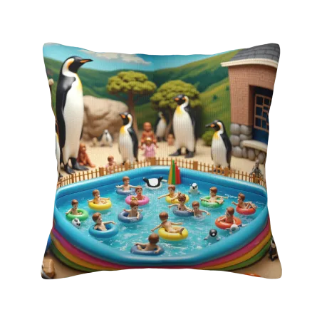 Housse de coussin en peluche pour fête d'été au bord de la piscine - Okomall
