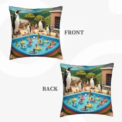 Copri-cuscino in peluche per festa estiva in piscina - Okomall