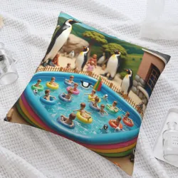 Copri-cuscino in peluche per festa estiva in piscina - Okomall