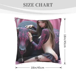 Federa cuscino in peluche con motivo di donna sexy - Okomall