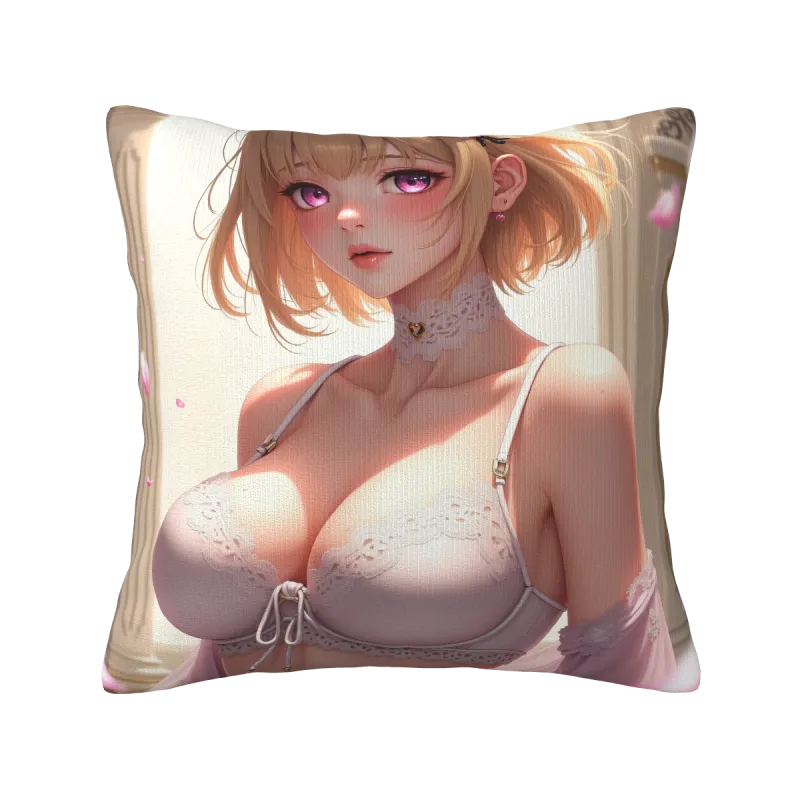 精美少女主題毛絨抱枕套 - Okomall