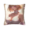 Housse de coussin en peluche à thème de jolie fille - Okomall