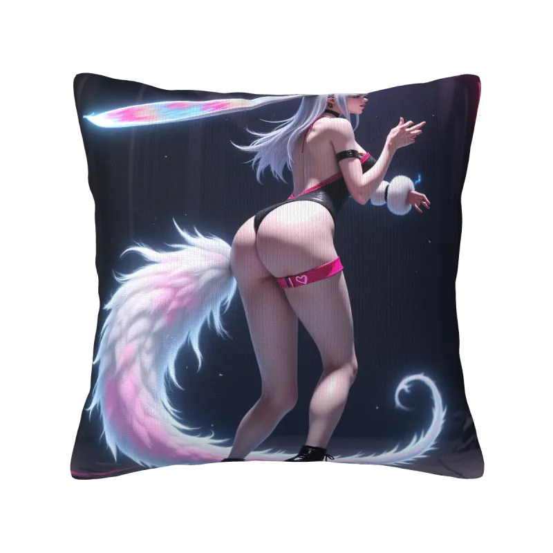 Housse de coussin en peluche de jeune fille fantôme - 18x18 pouces | Okomall