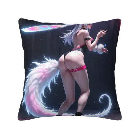Housse de coussin en peluche de jeune fille fantôme - 18x18 pouces | Okomall