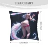 유령 소녀 플러시 쿠션 커버 - 18x18인치 | okomall