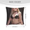예쁜 애니메이션 소녀 쿠션 커버 - 오말