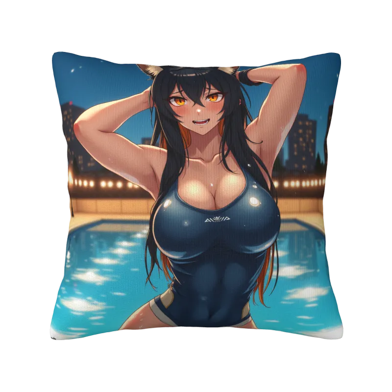 水灵少女毛绒抱枕套 - Okamall 官方旗舰店