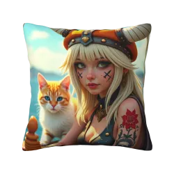 Funda de Almohada de Peluche 'Dreamy Girl' - Okomall