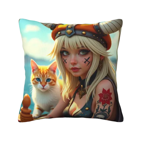 Funda de Almohada de Peluche 'Dreamy Girl' - Okomall