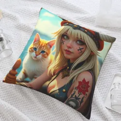 Funda de Almohada de Peluche 'Dreamy Girl' - Okomall