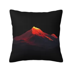 抽象山景毛绒抱枕套 - Okomall