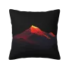 Funda de cojín de peluche con diseño abstracto de montañas - Okomall