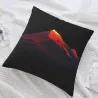 Housse de coussin en peluche avec motif montagne abstrait - Okomall