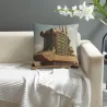 Funda de cojín con estilo steampunk e industrial - Okomall