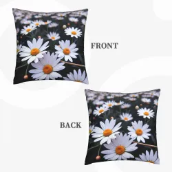 Housse de coussin en peluche à motif géométrique abstrait - Okomall