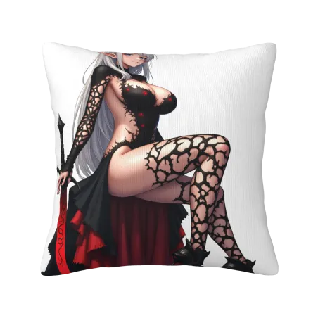 Splendida Federa in Peluche a Doppia Faccia con Ragazza Anime - Okomall
