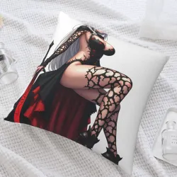 Hermosa funda de cojín de felpa con chica anime - Okomall