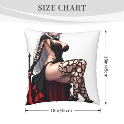 Hermosa funda de cojín de felpa con chica anime - Okomall