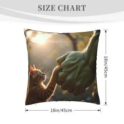 Cat-Themed Fluffy Pillow Cover - OkOmall