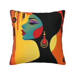 Housse de coussin en peluche Art Abstrait - Okomall