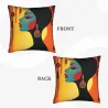 Funda de cojín de peluche con arte abstracto - Okomall