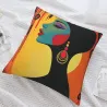 Funda de cojín de peluche con arte abstracto - Okomall