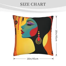 Funda de cojín de peluche con arte abstracto - Okomall