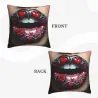 Plüschkissenbezug mit Lippenkunst-Motiv - Okomall
