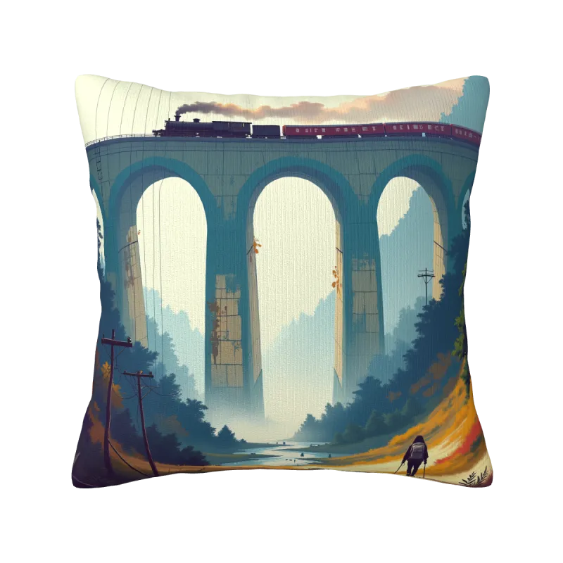 Mountain Path Plush Pillow Cover - Okomall