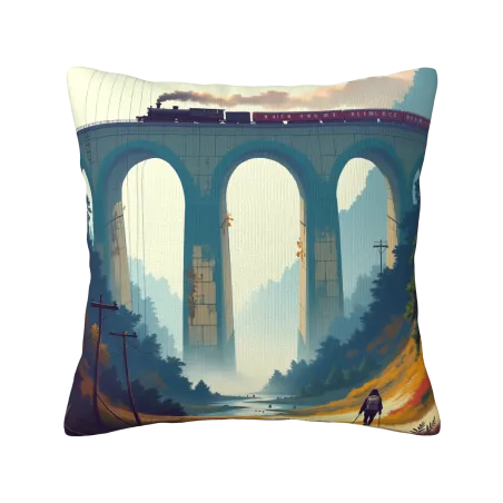 Mountain Path Plush Pillow Cover - Okomall