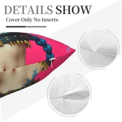 Funda de cojín de felpa con estampado doble cara - Okomall